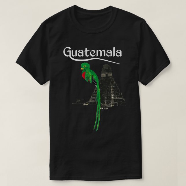 Camiseta Guatemala Chapin Antigua Quetzal Tikal Peten Maya  (Diseño del anverso)
