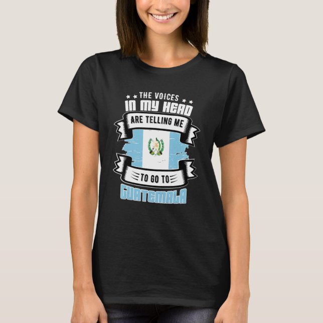 Camiseta Guatemala En Mi Cabeza (Anverso)