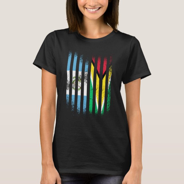 Camiseta Guatemala Flag Guyana Grown Country Flags Stripes (Anverso)