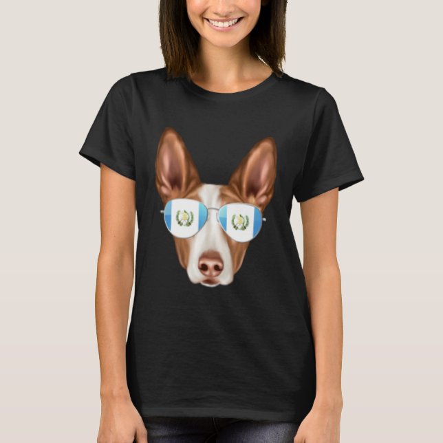 Camiseta Guatemala Flag Ibizan Hound Dog Guatemala Pocket (Anverso)