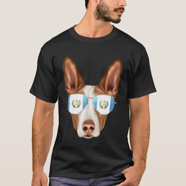 Camiseta Guatemala Flag Ibizan Hound Dog Guatemala Pocket (Anverso)