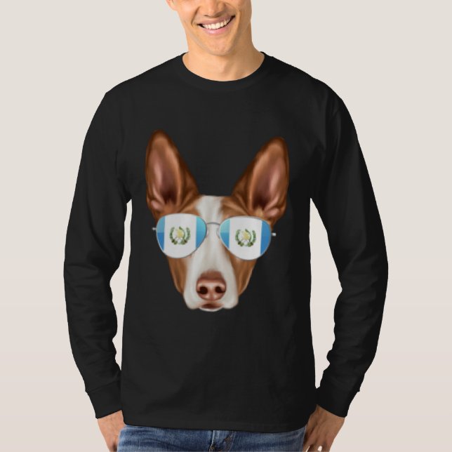 Camiseta Guatemala Flag Ibizan Hound Dog Guatemala Pocket (Anverso)