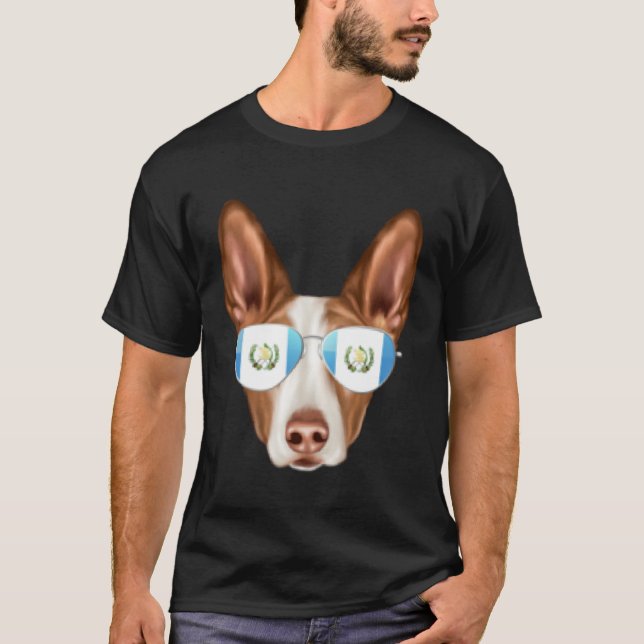 Camiseta Guatemala Flag Ibizan Hound Dog Guatemala Pocket (Anverso)