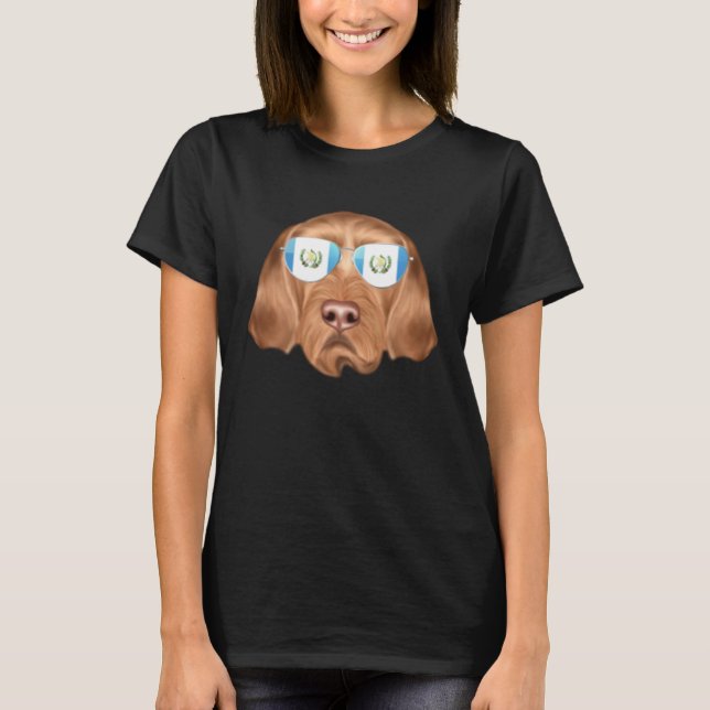 Camiseta Guatemala Flag Wirehaired Vizsla Dog Guatemala Poc (Anverso)