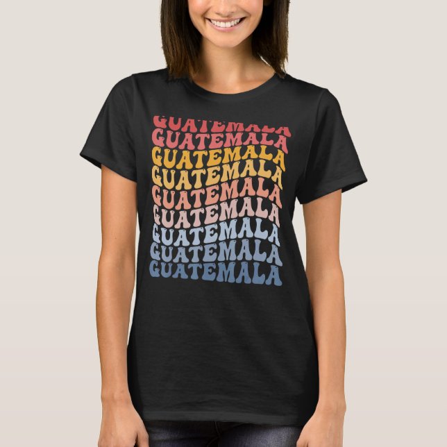 Camiseta Guatemala Groovy Retro Guatemala (Anverso)