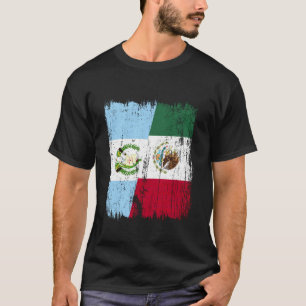 Camiseta Guatemala México Media Bandera Herencia Guatemalte