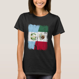 Camiseta Guatemala México Media Bandera Herencia Guatemalte