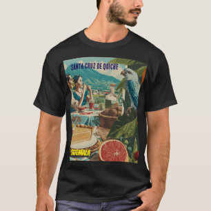 Camiseta GUATEMALA, SANTA CRUZ DEL QUICHE Retro poster