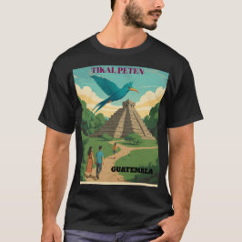 Camiseta GUATEMALA, TIKAL PETEN Retro poster