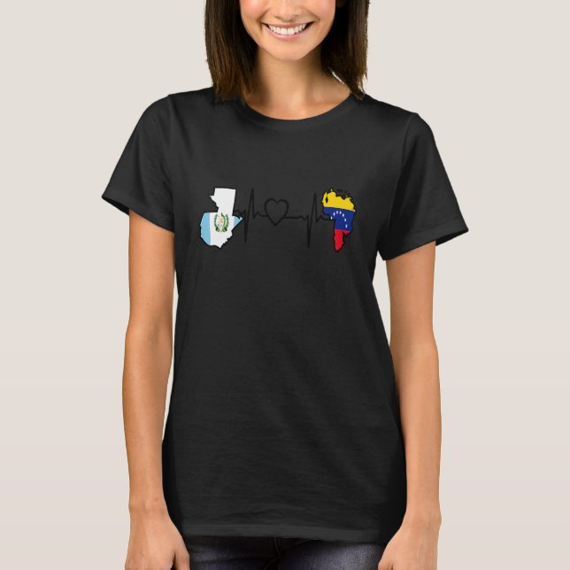 Camiseta Guatemala Venezuela Flag Guatemalan Venezuelan Hea (Anverso)