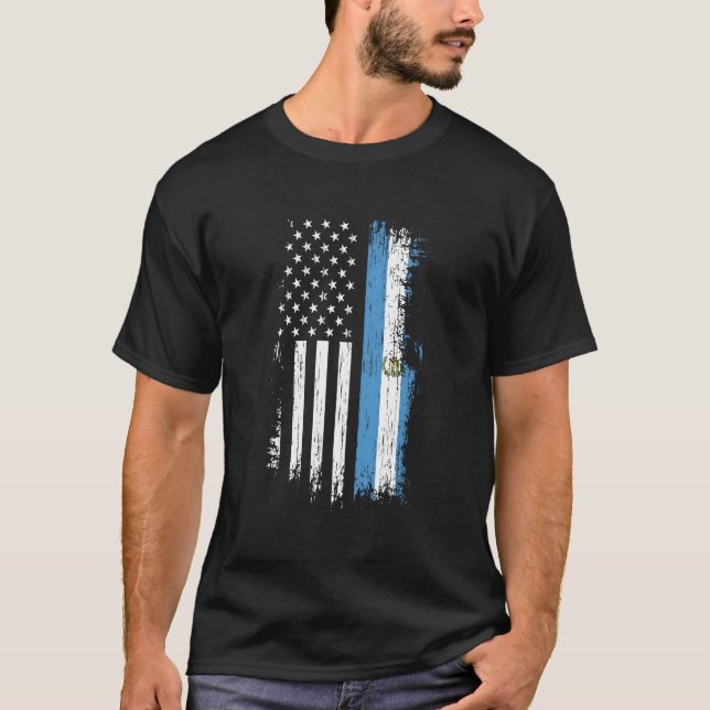 Camiseta Guatemalan American Flag Pride Guatemala (Anverso)