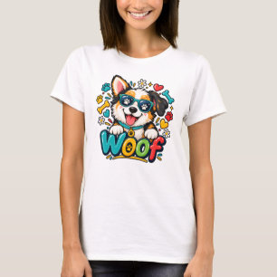 Camiseta Guau Cachorro Perrito Huella De Corazón