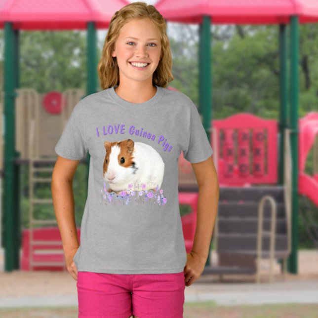 Camiseta Guau, me encanta Guinea Cerdos Personalizado Blanc (Present a special gift with a personalized message, completely remove the text or keep it as is.)
