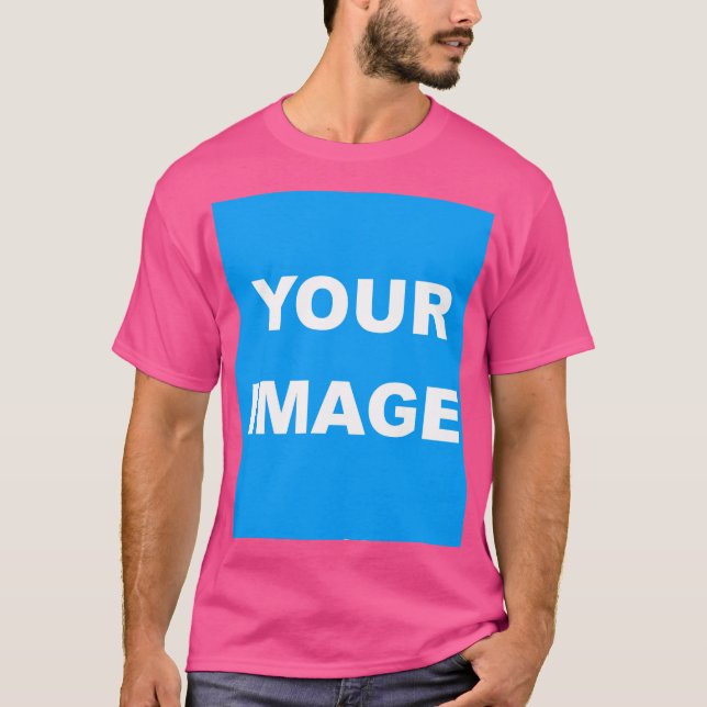 Camiseta Guau Pink Añadir tu foto (Anverso)