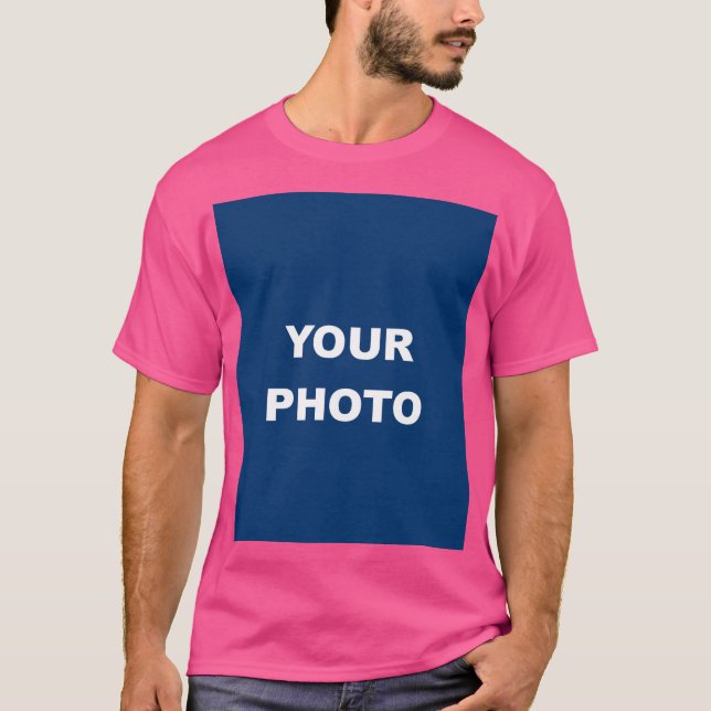 Camiseta Guau Pink Añadir tu foto (Anverso)