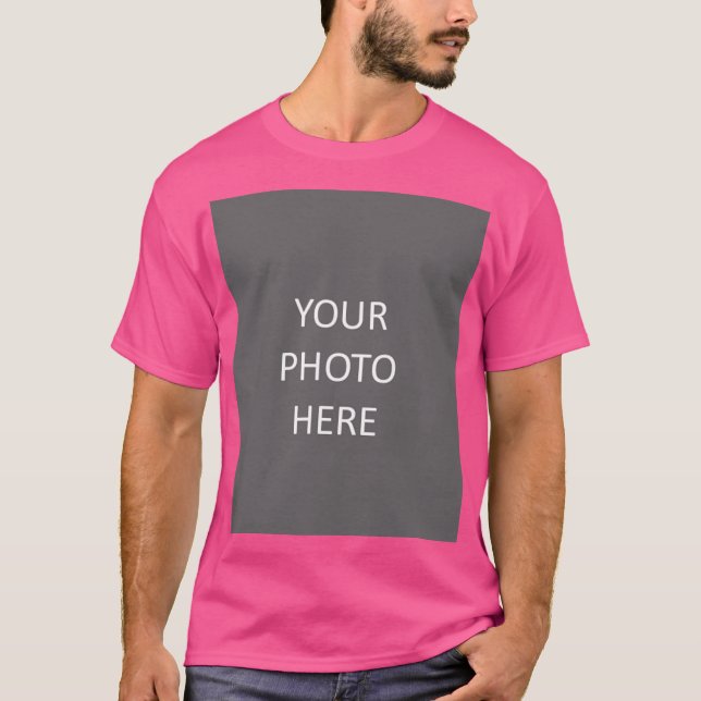 Camiseta Guau Pink Añadir tu foto (Anverso)