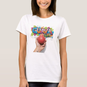 Camiseta Guava Life Mano Sosteniendo Fruta Madura Estilo Ar