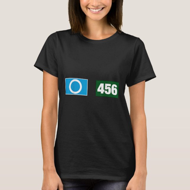 Camiseta Guay 456 Número De Código O Sí Gráfico De Ilustrac (Anverso)