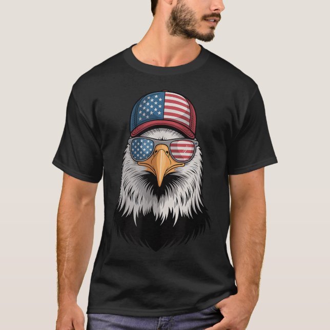 Camiseta Guay 4 De Julio Eagle Bandera De Eeuu Sungueras In (Anverso)