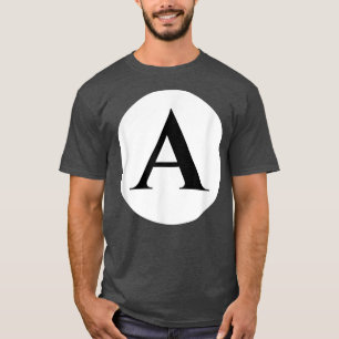 Camiseta Guay A Alphabet Cuta Letra inicial monograma A Gra