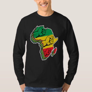 Camiseta Guay Africa Map Kente Cloth For Men Women African