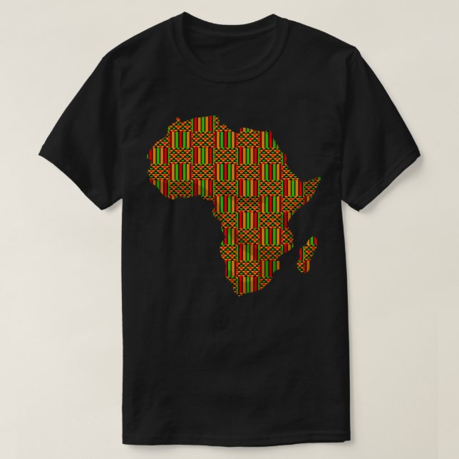 Camiseta Guay Africa Map Kente Cloth Gift Para Hombres Muje (Diseño del anverso)