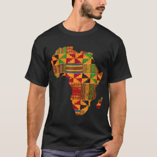 Camiseta Guay Africa Map Kente Cloth Gift Para Hombres Muje
