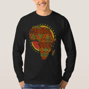 Camiseta Guay Africa Map Kente Cloth Graphic For African