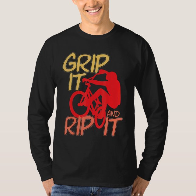 Camiseta Guay Agarra Bmx Y Rip It Bmx Montando Bmx Bike Bm (Anverso)