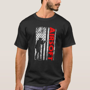 Camiseta Guay Airsoft Gun Usa Flag American Airsoft Player