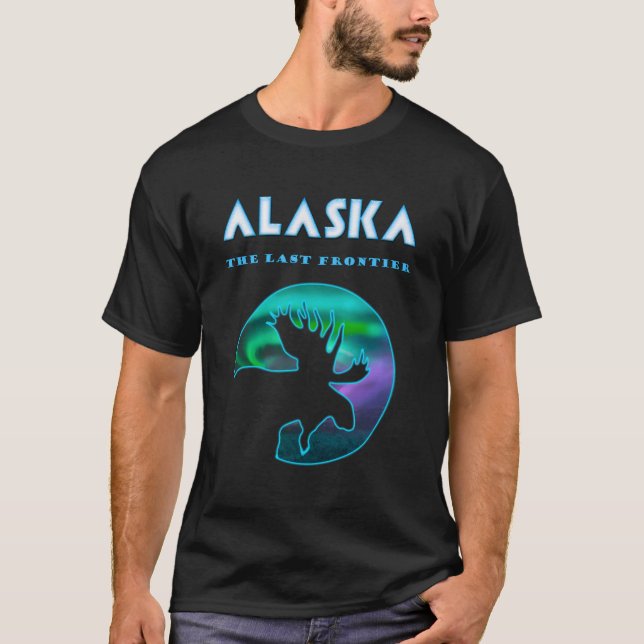 Camiseta Guay Alaskan Moose con Aurora Borealis (Anverso)