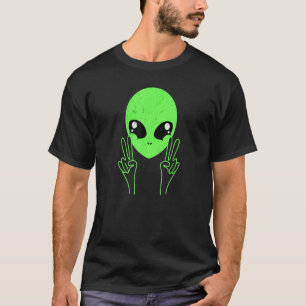 Camiseta Guay Alien amigo señal de paz Alien OVNIs angustia