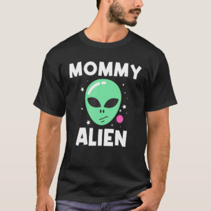 Camiseta Guay Alien Art For Women Mom Green Head Galaxia Ou