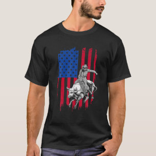 Camiseta Guay American Rodeo Bull Rider Design Hombres Muje