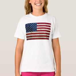Camiseta Guay apenó la madera de la bandera americana