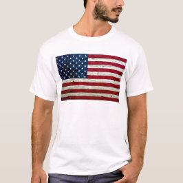 Camiseta Guay apenó la madera de la bandera americana