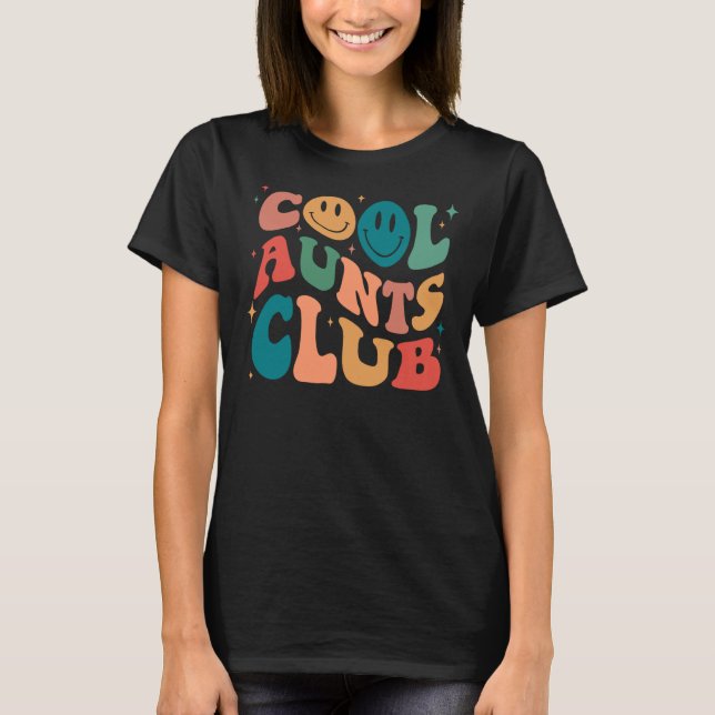 Camiseta Guay Aunt Club Groovy Retro Smile Face Guay Tía C (Anverso)