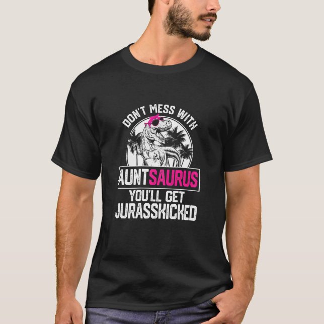 Camiseta Guay Auntsaurus Dinosaur T Rex Cute Mother' (Anverso)