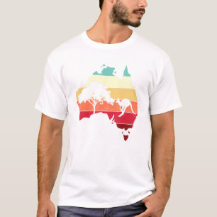 Camiseta Guay Australia Mapa del arcoiris australiano canar