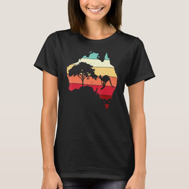 Camiseta Guay Australia Mapa del arcoiris australiano canar (Anverso)