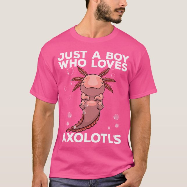 Camiseta Guay Axolotl Art Para Hombres Niños Pescado Mexica (Anverso)