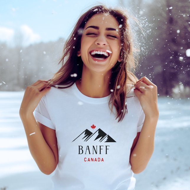 Camiseta Guay Banff Canada Mountains Maple Leaf color claro (Subido por el creador)