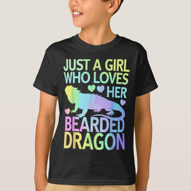 Camiseta Guay Bearded Dragon Art Para Mujeres Chicas Bearde (Anverso)