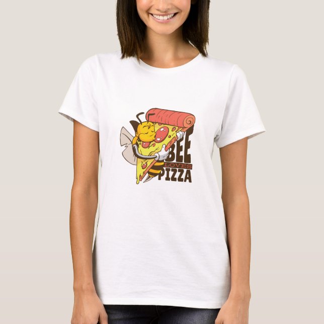 Camiseta Guay Bee Loves Pizza Puns (Anverso)