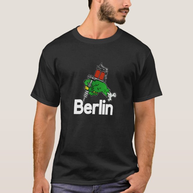Camiseta Guay Berlin City Tattoo By Monster Hand I Love B (Anverso)