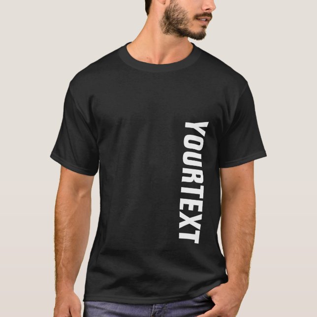 Camiseta Guay Big Large Bold Font Text o Name Mens Black (Anverso)