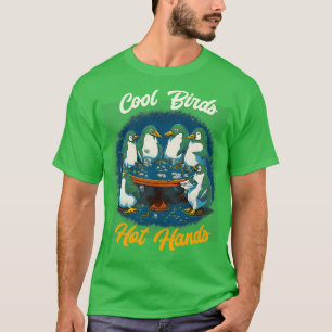 Camiseta Guay Birds Hot Hands divertidos Penguin jugando al