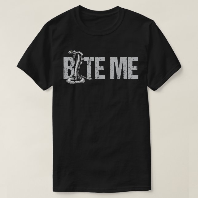 Camiseta Guay Bite me diseña el amante de las serpientes y  (Diseño del anverso)