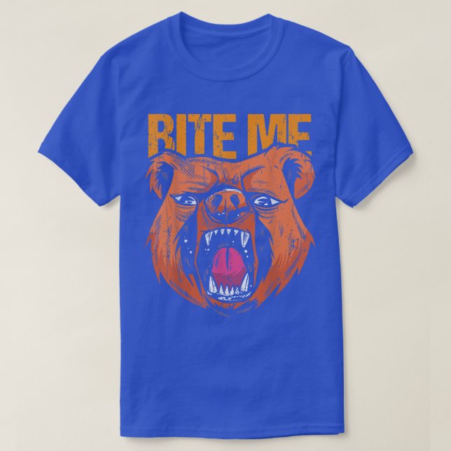 Camiseta Guay Bite me diseño oso amante y oso (Diseño del anverso)