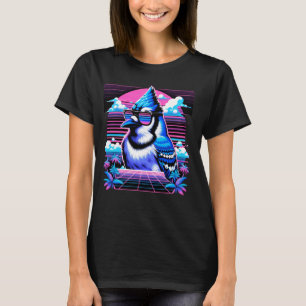 Camiseta Guay Blue Jay Bird 80 Retrowave 90s Vaporwave Blu
